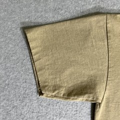 Vtg. 80s/90s Alore Single Stitch Blank Tan T-Shirt Small Made in USA Slub Cotton