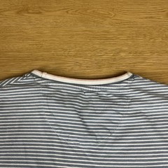 Common People Men’s Blue Pink Striped Pocket Cotton Tee T Shirt M Medium Indi