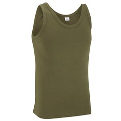 Army Vest Military Combat US Singlet Sleeveless Fancy Dress Tank Top Olive Green