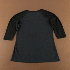 District Perfect Tri Men’s Medium Charcoal Black 3/4 Raglan Sleeve T-Shirt New