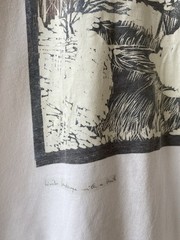 Vintage 1998 Tom Butler Winter Scene With A Mill Art Print Graphic T Shirt