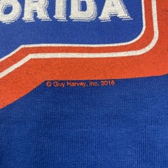 Guy Harvey X University of Florida Blue T-shirt Size M Black Marlin 2016 EUC S/S