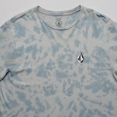 Volcom Stone Dye T-Shirt Mens Large Celestial Blue Tie Dye Modern Fit A5232200