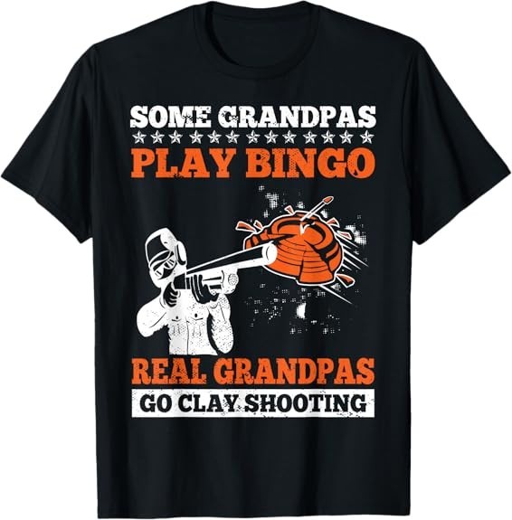 Funny Skeet Shooting Grandpa Clay Trap Shooter Old Guy Best Tee T-Shirt S-3XL