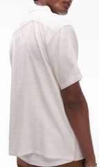 RVCA Vacancy Short Sleeve Button Front Ceramic S Small NWT $70