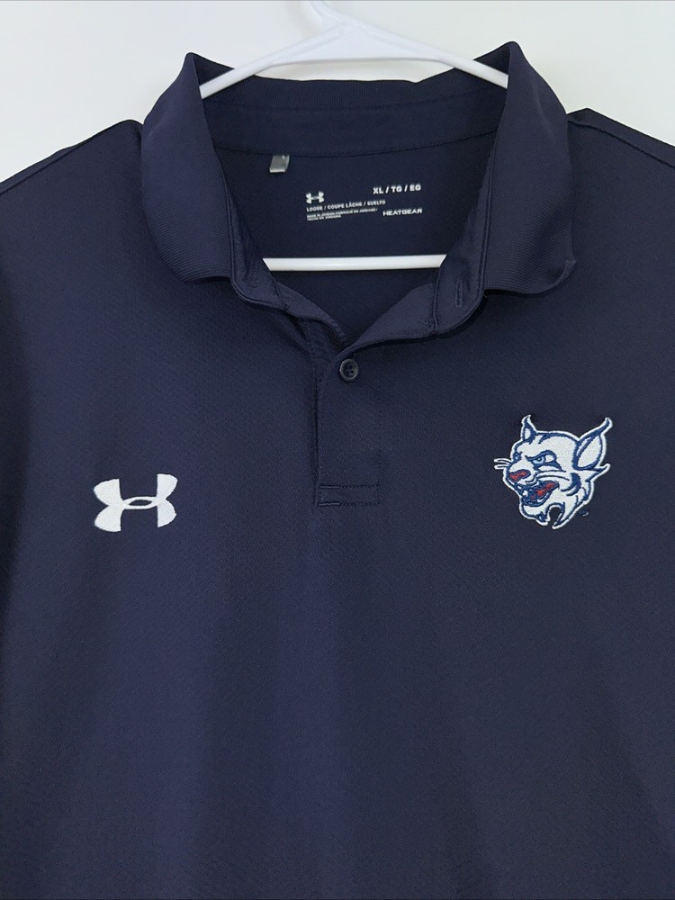 Under Armour x Saint Thomas University STU Bobcats Men’s XL Blue Dry Polo Shirt