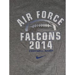 Nike Air Force Falcons 2014 Football Camp T-Shirt Heather Grey Just Do It Mens S