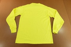 Gildan Ultra Cotton Mens Medium Safety Yellow Long Sleeve Crew Neck T-Shirt New