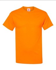 Hanes 5170 5XL EcoSmart Crewneck Short Sleeve Tee Pit to Pit 31″ Safety Orange