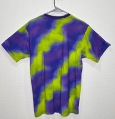 CSG Champs Sports Gear Purple & Green Tie Dye T-Shirt Size Large 90s Style Y2K