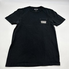 Converse Cons T-shirt Men S Black Solid Pocket Logo .#43855