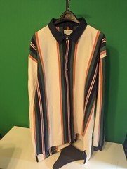 IZOD Rugby Shirt Men’s 3XLT Stripes Blue Red Green Orange Wht Badge Logo LngSlev