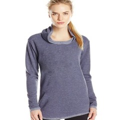 Tunic sweatshirt USA womens funnel neck cowl Navy