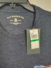 GH Bass American Explorer Jeep Wrangler Tee Shirt Size Large Dark Blue NWT