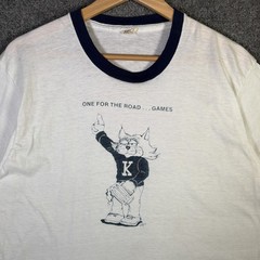Vintage Kentucky Wildcats Shirt Mens XL White 80s Ringer Beer Parody University