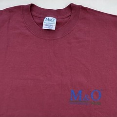Vintage M&O Knits Logo Promo T Shirt Size Men’s XL New Without Tags Maroon Y2K