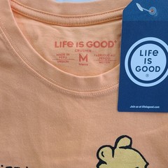 Life Is Good SS Shirt Crusher Tee WINNIE THE POOH PLAY NAKED Chest43in Mens M
