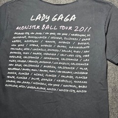 Lady Gaga Monster Ball Tour 2011 Concert T-Shirt Cropped Band Merch Y2K
