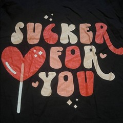 Valentine’s Day Heart Sucker For You Tshirt (Men’s L)