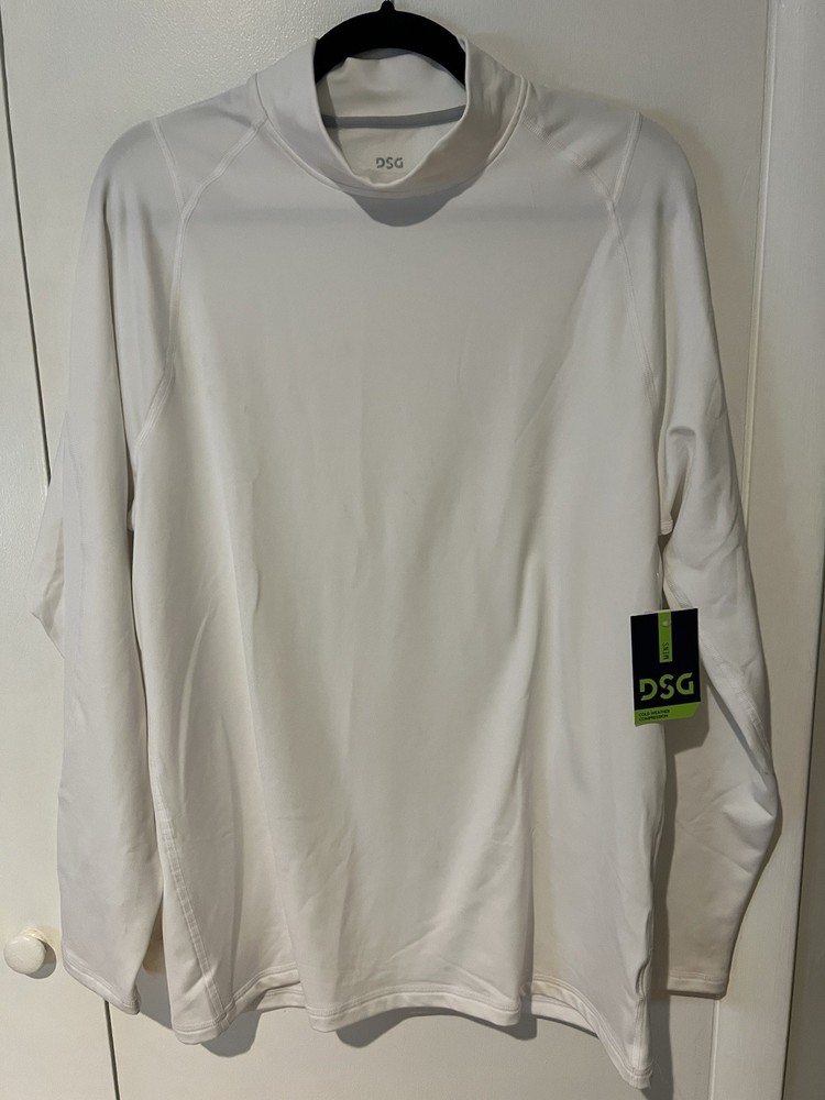 NWT DSG Men’s Cold Weather Compression Crew Neck Top White Base Layer Size XL