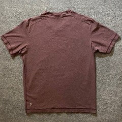 Public Rec T-Shirt Mens L V-Neck Short Sleeve Heather Burgundy Pima Tencel