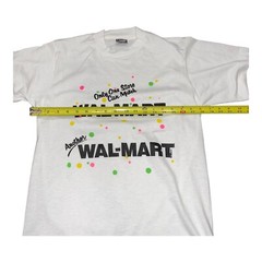 Vintage Screen Stars Best Walmart Store Tshirt Size Medium RARE White Neon Color