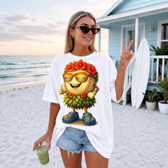 Cute Hawaiian Pickleball Shirt, Funny Tropical Beach Summer Vacation Tee T-Shirt