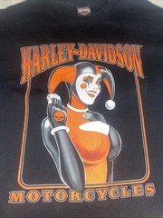 Size Medium-Mens-Harley-Davidson Harley Quinn T-Shirt-Black-Joker