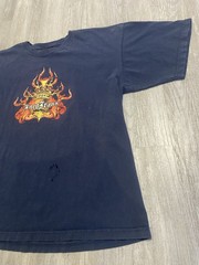 Vintage Y2K JNCO Jeans Blue Dragon Graphic T-Shirt XXL USA Distressed