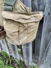 Filson Tincloth Game Bag Size 30 USA Made Vest Strap Leather Belt Closure