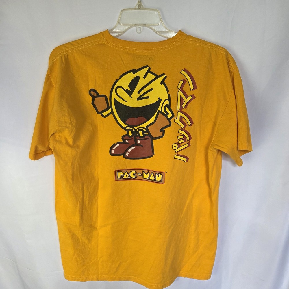 Pac-Man Graphic T Shirt XL Yellow Bandai Namco C-Life Group 100% Cotton