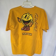 Pac-Man Graphic T Shirt XL Yellow Bandai Namco C-Life Group 100% Cotton