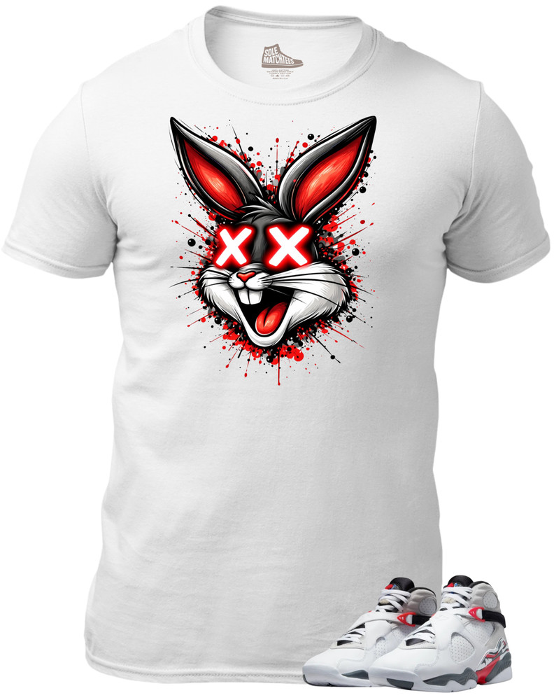 Shirt To Match Jordan 8 Bugs Bunny Sneaker Match Tees Unisex White – BUGS BUNNY