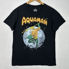 DC Comics Aquaman Graphic T Shirt Mens Large Black Superhero Comic Tee NWT
