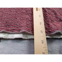 LL Bean Mens Henley Shirt Medium Tall Red Gray Striped Wool Blend 285149 Canada