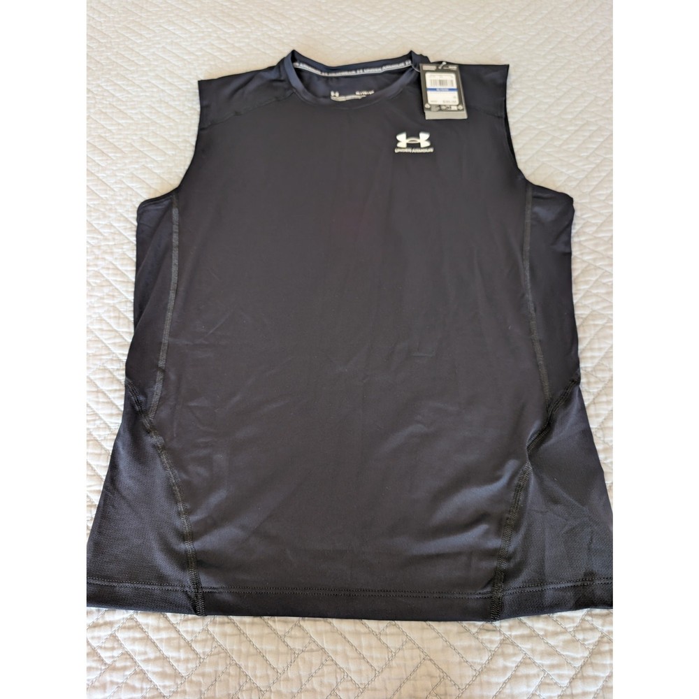 NWT Under Armour Men’s Size XL Black Sleeveless Compression Shirt (0882)