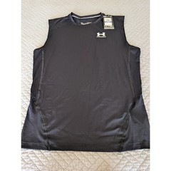 NWT Under Armour Men’s Size XL Black Sleeveless Compression Shirt (0882)
