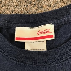 Coca-Cola Shirt Mens Medium Blue Polar Bear Moon Coke Bottle Graphic Tee