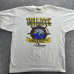 Vintage Table Rock University Shirt Mens XL White State Park Marina Missouri 90s