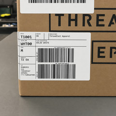 72 Piece Bulk Box Threadfast Apparel T1001 White Medium Blank T-Shirts Wholesale