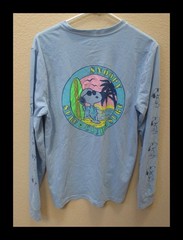Peanuts Blue Snoopy Surf Club Long Sleeve Tee Adult Medium 38-40