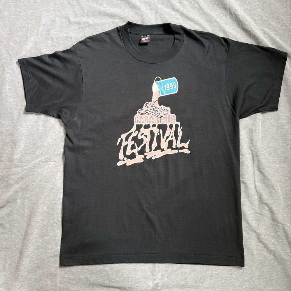 Vintage 1993 Festival T Shirt XL Fruit of the Loom USA Single Stitch Graphic