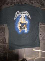 METALLICA vintage 1994 RIDE THE LIGHTNING t shirt ELECTRIC CHAIR Giant LICENSED
