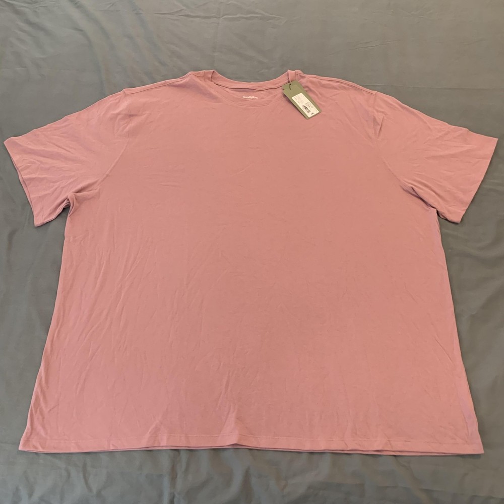 Goodfellow Shirt Mens 4XL Old Rose Every Wear Tee Pink Short Sleeve Casual Soft