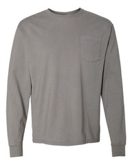 ComfortWash by Hanes Unisex Garment-Dyed Long Sleeve T-Shirt With a Pocket – GDH