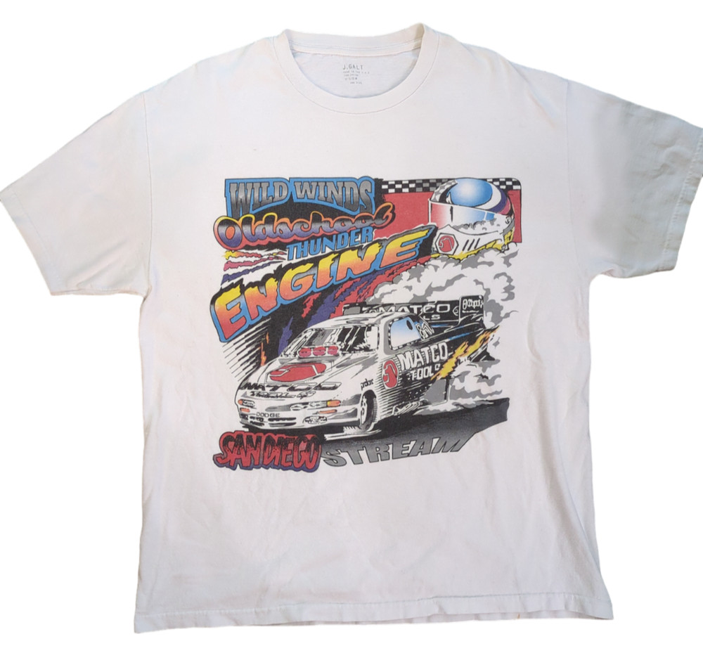 J GALT All Over Print One Size Racing Matco Tools MADE IN USA Graphic Tee