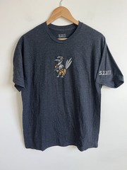 5.11 Tactical Chicken Bird T Shirt Mens Large Gray SS Military Pullover USMC SOF