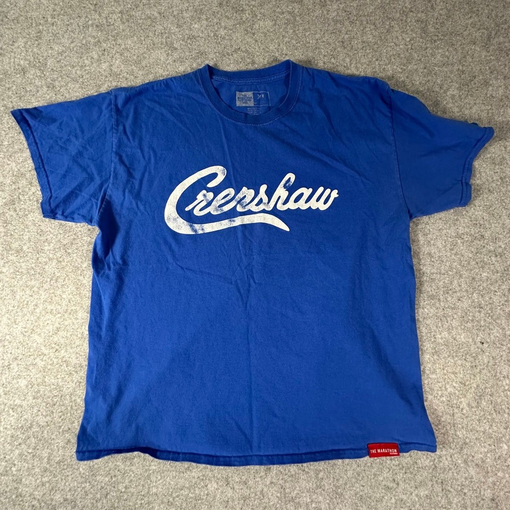 The Marathon Clothing Crenshaw T Shirt XL Blue Mens Nipsey Hussle TMC