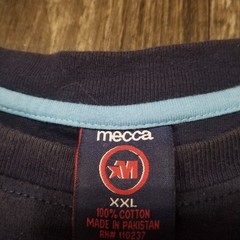 Vintage Mecca Y2k 2000s Blue t shirt Size XXL (Stained Collar)