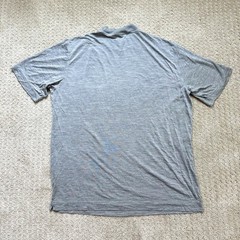 Bullock & Jones T-Shirt Mens 50 M/L Gray Mock Neck Short Sleeve Italy 100% Silk